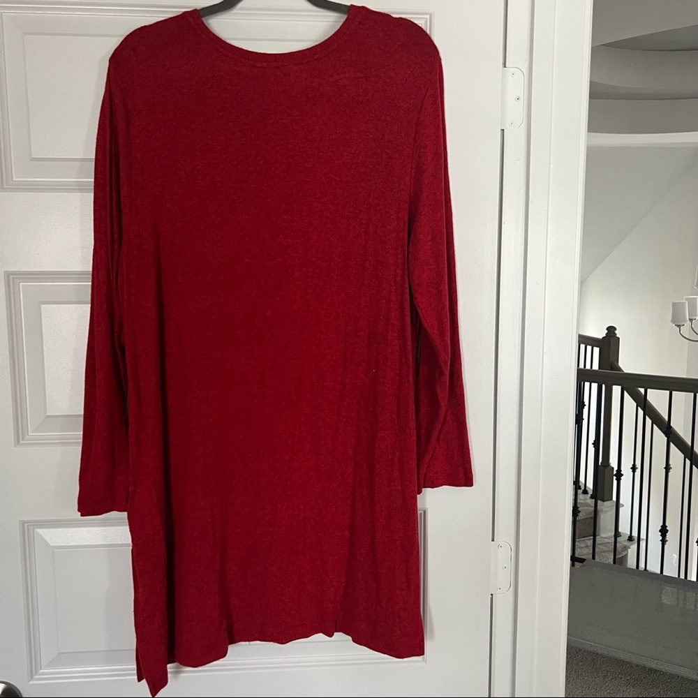 Old Navy Red Long Sleeve Tunic Top Tall - Picture 2 of 5
